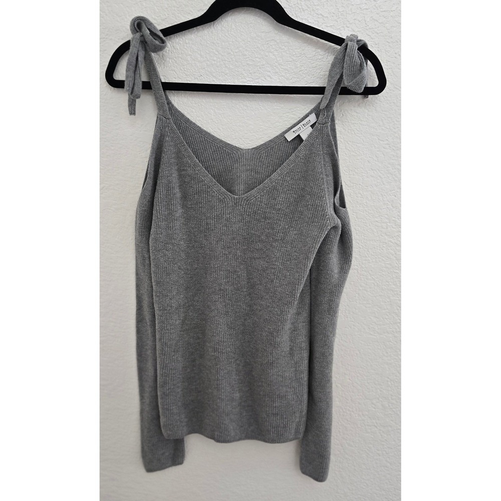 White House Black‎ Grey Bow Knit Sweater - Picture 3 of 8